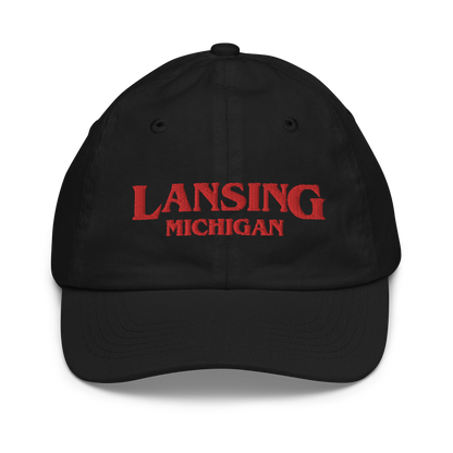 'Lansing Michigan' Youth Baseball Cap (1980s Drama Parody)