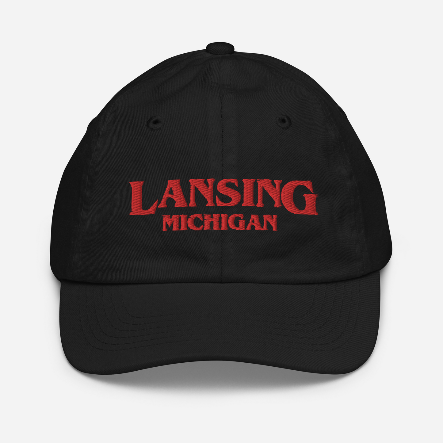 'Lansing Michigan' Youth Baseball Cap (1980s Drama Parody)