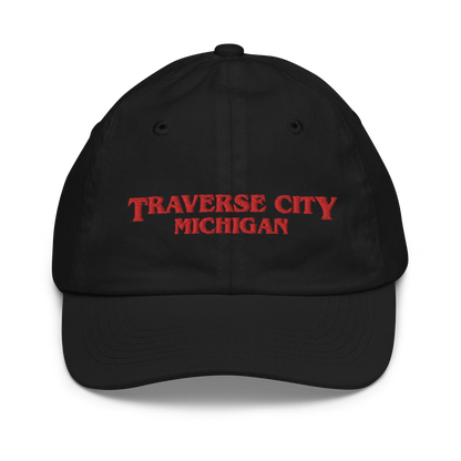 'Traverse City Michigan' Youth Baseball Cap (1980s Drama Parody)