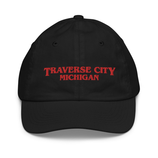 'Traverse City Michigan' Youth Baseball Cap (1980s Drama Parody)