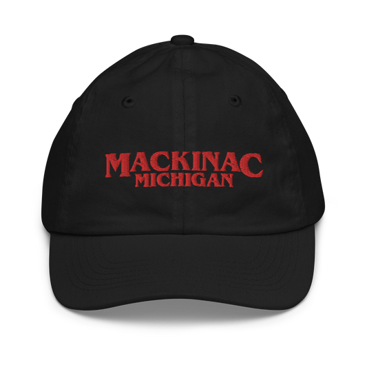'Mackinac Michigan' Youth Baseball Cap (1980s Drama Parody)