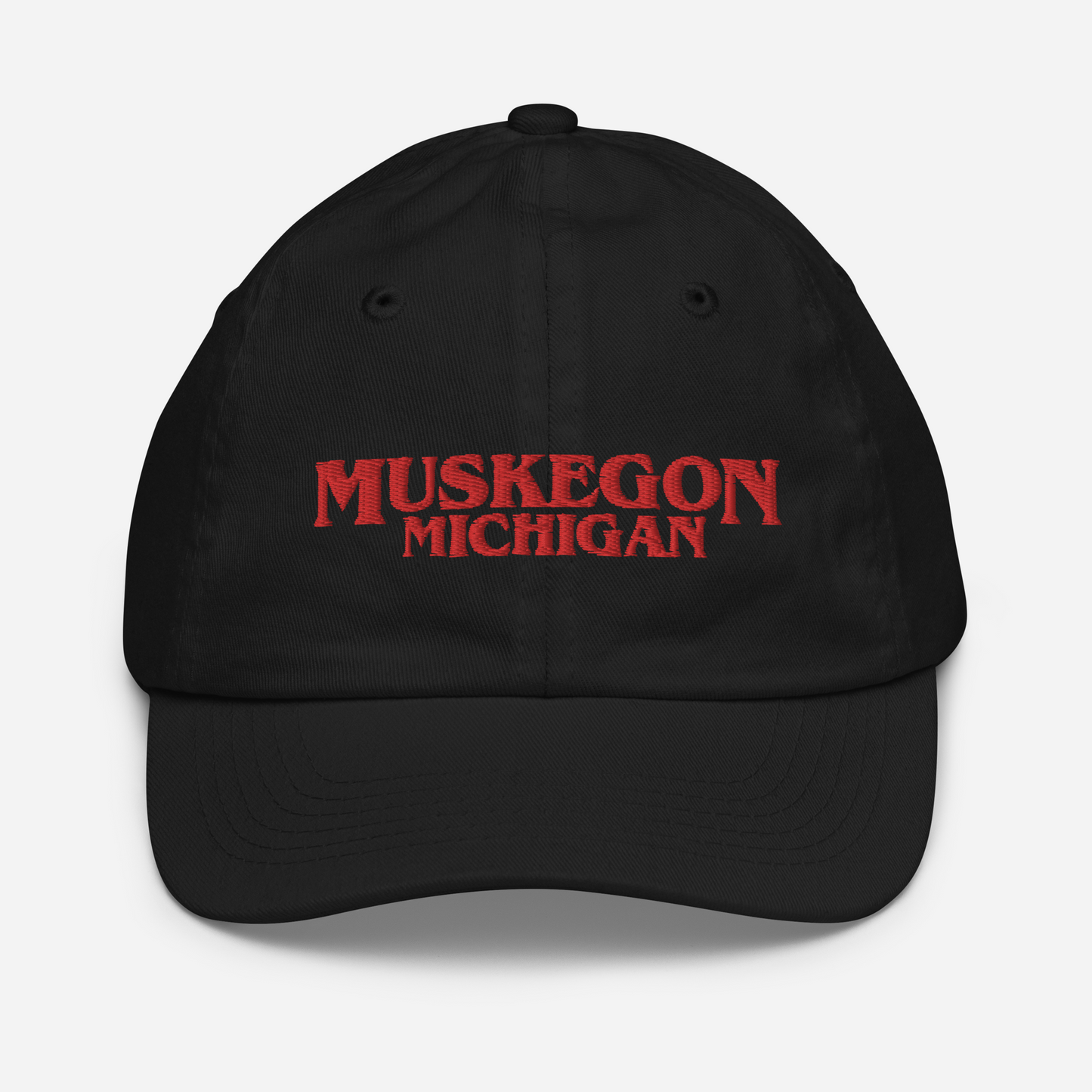 'Muskegon Michigan' Youth Baseball Cap (1980s Drama Parody)