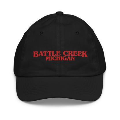 'Battle Creek Michigan' Youth Baseball Cap (1980s Drama Parody)