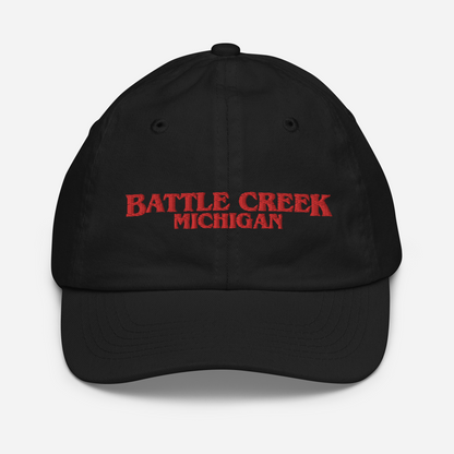 'Battle Creek Michigan' Youth Baseball Cap (1980s Drama Parody)