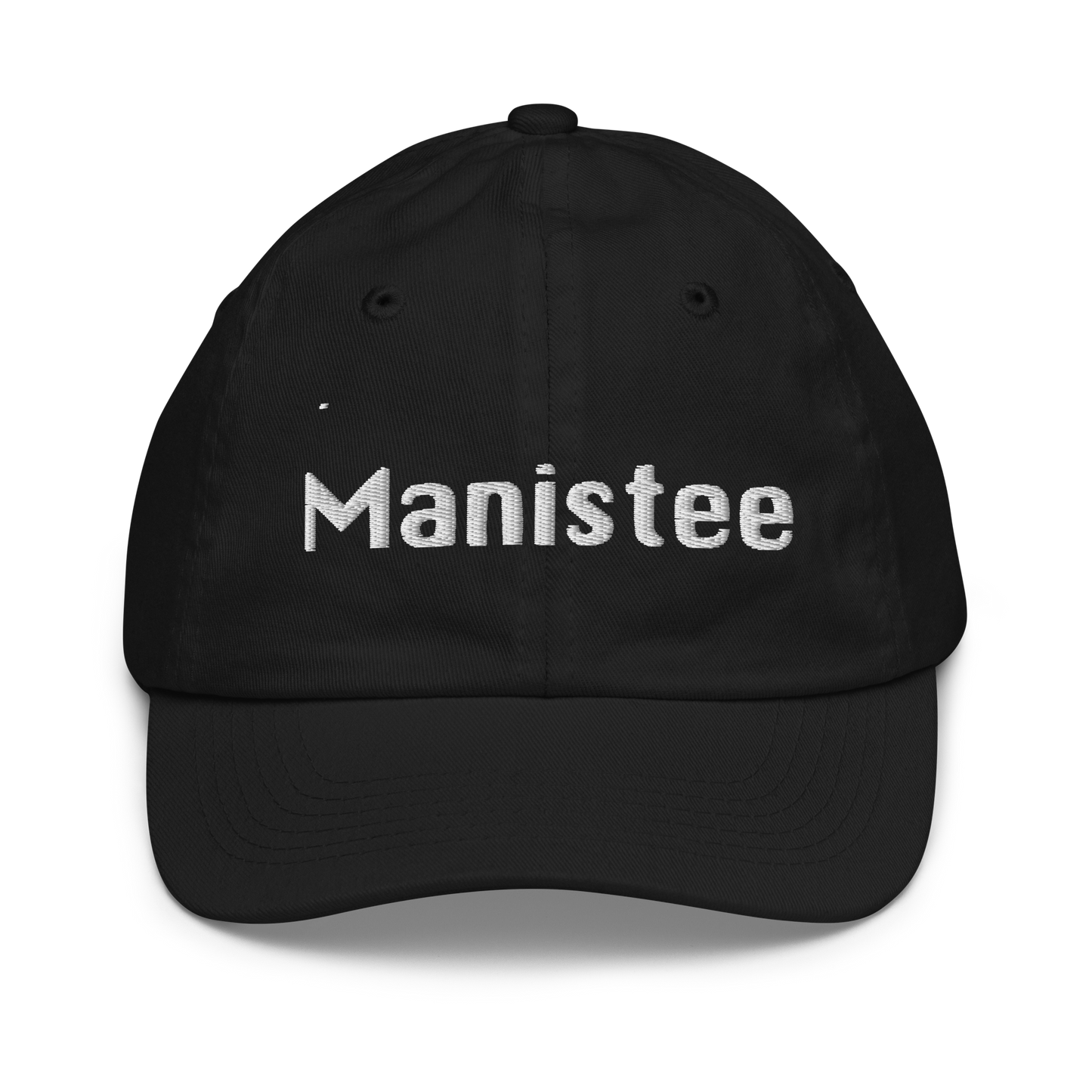 'Manistee' Youth Baseball Cap | White/Navy Embroidery