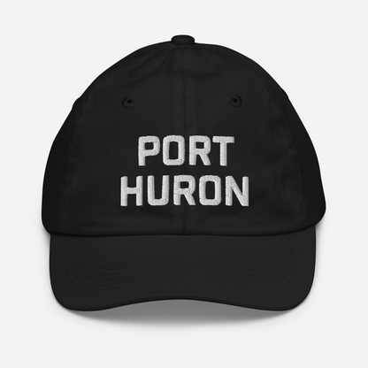 'Port Huron' Youth Baseball Cap | White/Navy Embrodiery