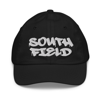 'Southfield' Youth Baseball Cap | White/Black Embroidery