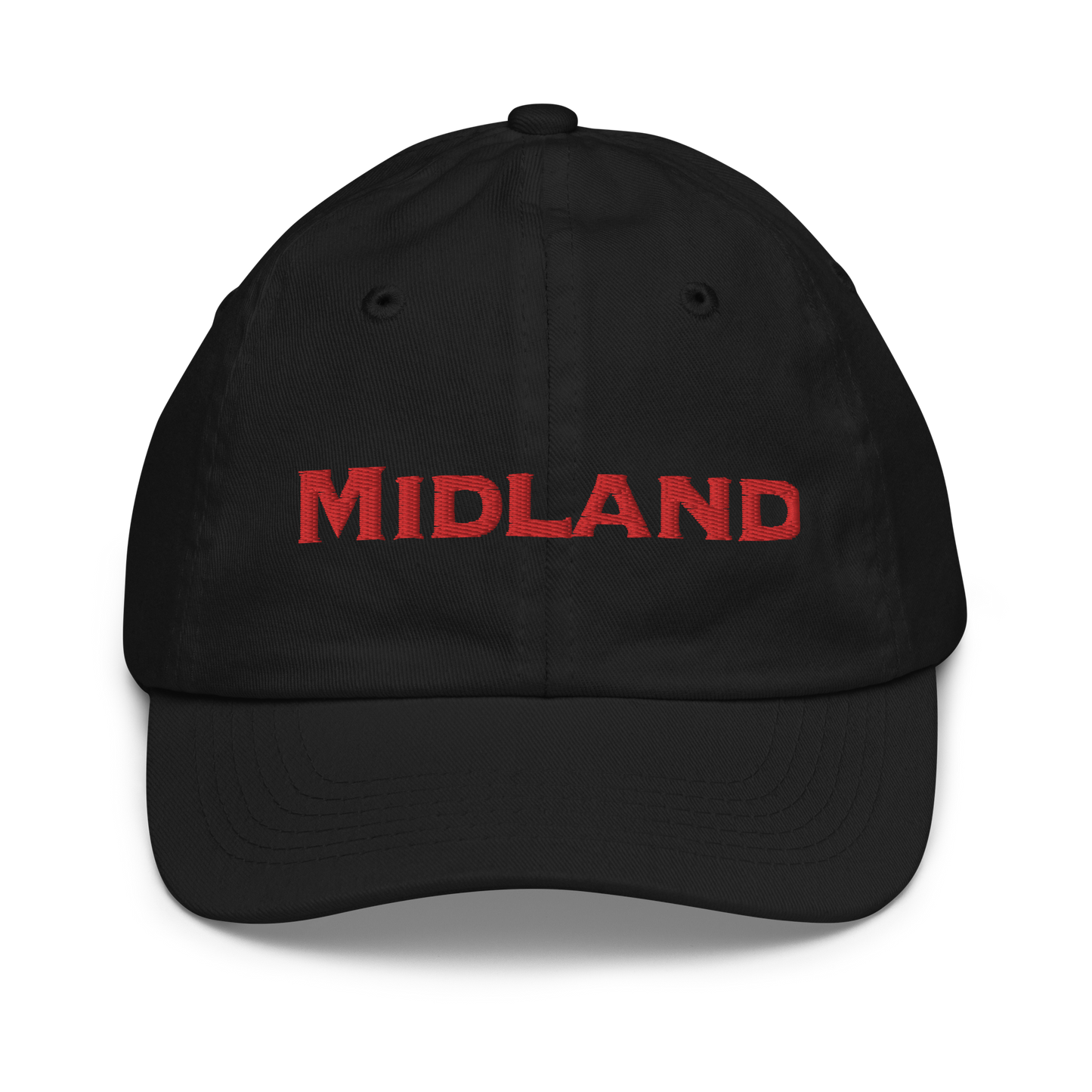 'Midland' Youth Baseball Cap | Red Embroidery