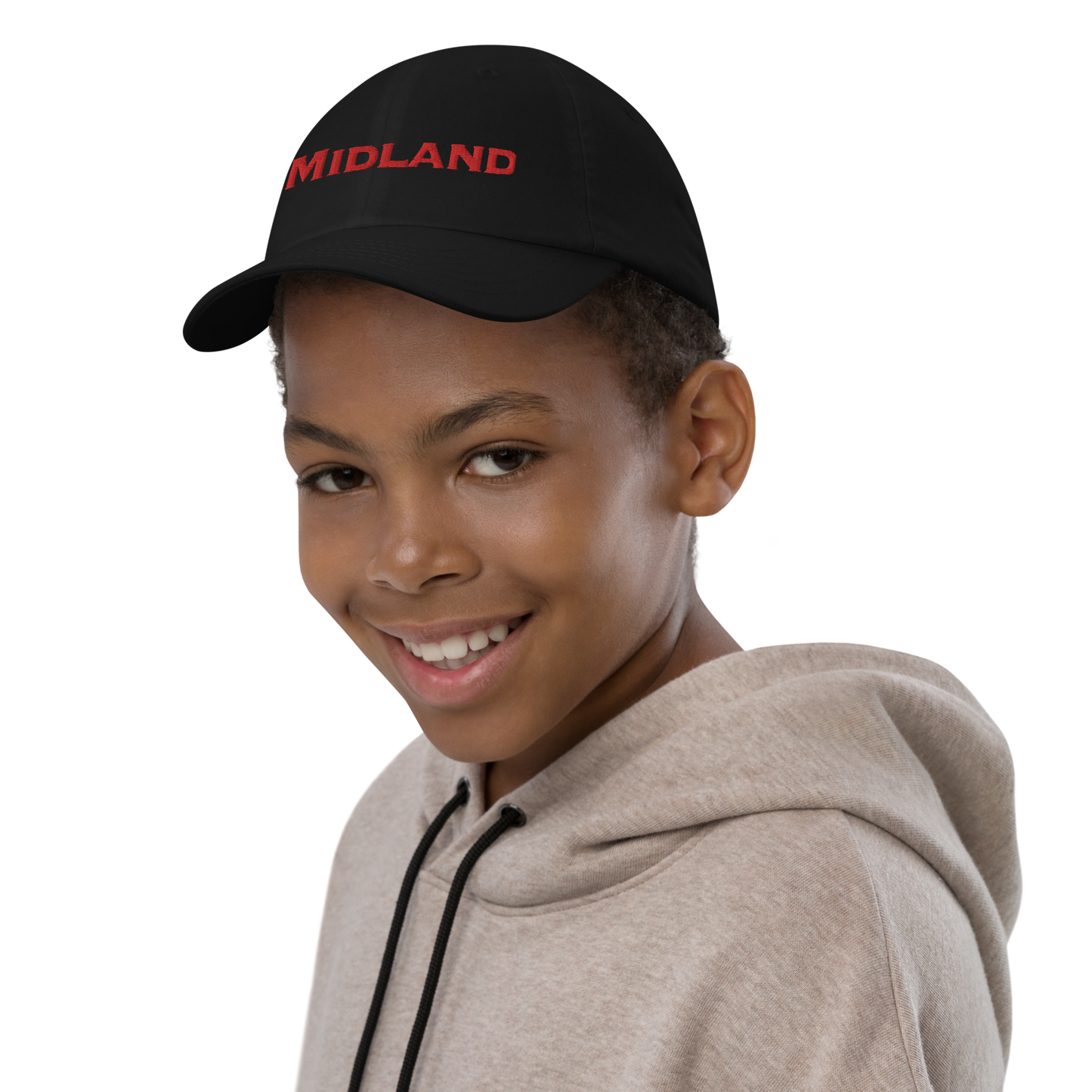 'Midland' Youth Baseball Cap | Red Embroidery