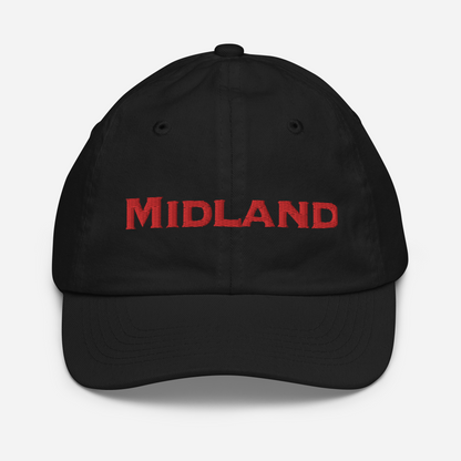 'Midland' Youth Baseball Cap | Red Embroidery