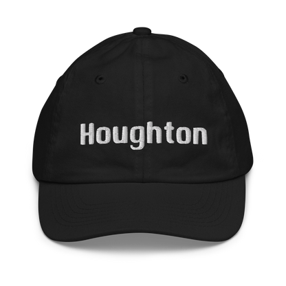 'Houghton' Youth Baseball Cap | White/Navy Embroidery