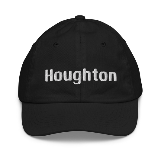 'Houghton' Youth Baseball Cap | White/Navy Embroidery