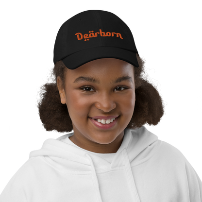 'Dearborn' Youth Baseball Cap | Orange Embroidery