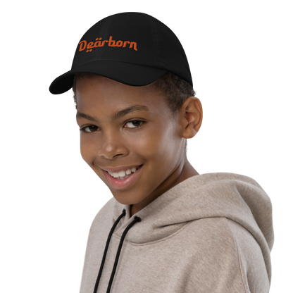 'Dearborn' Youth Baseball Cap | Orange Embroidery