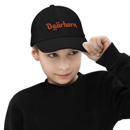 'Dearborn' Youth Baseball Cap | Orange Embroidery