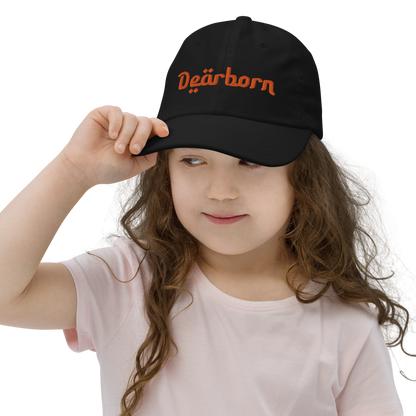 'Dearborn' Youth Baseball Cap | Orange Embroidery