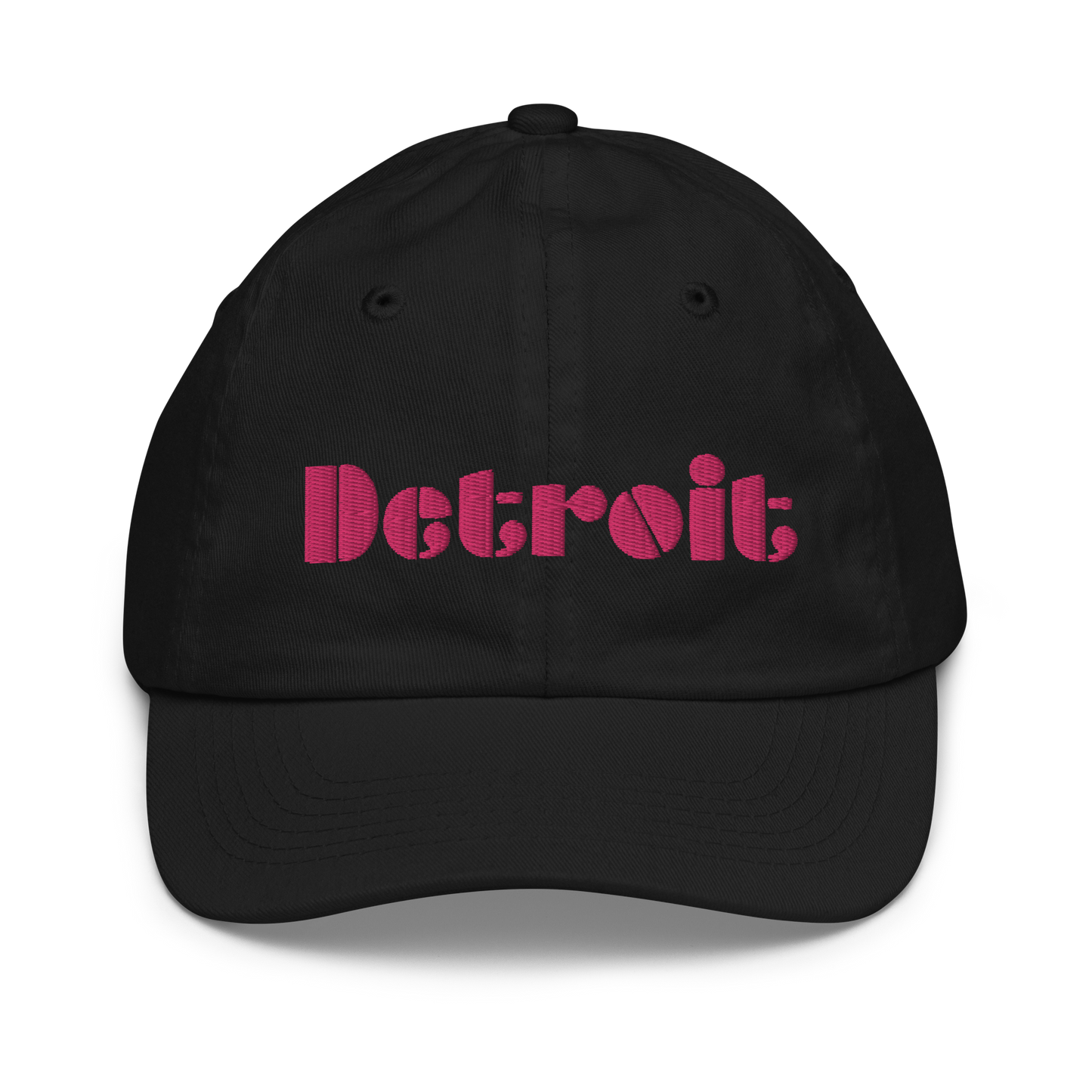 'Detroit' Youth Baseball Cap | Pink Embroidery