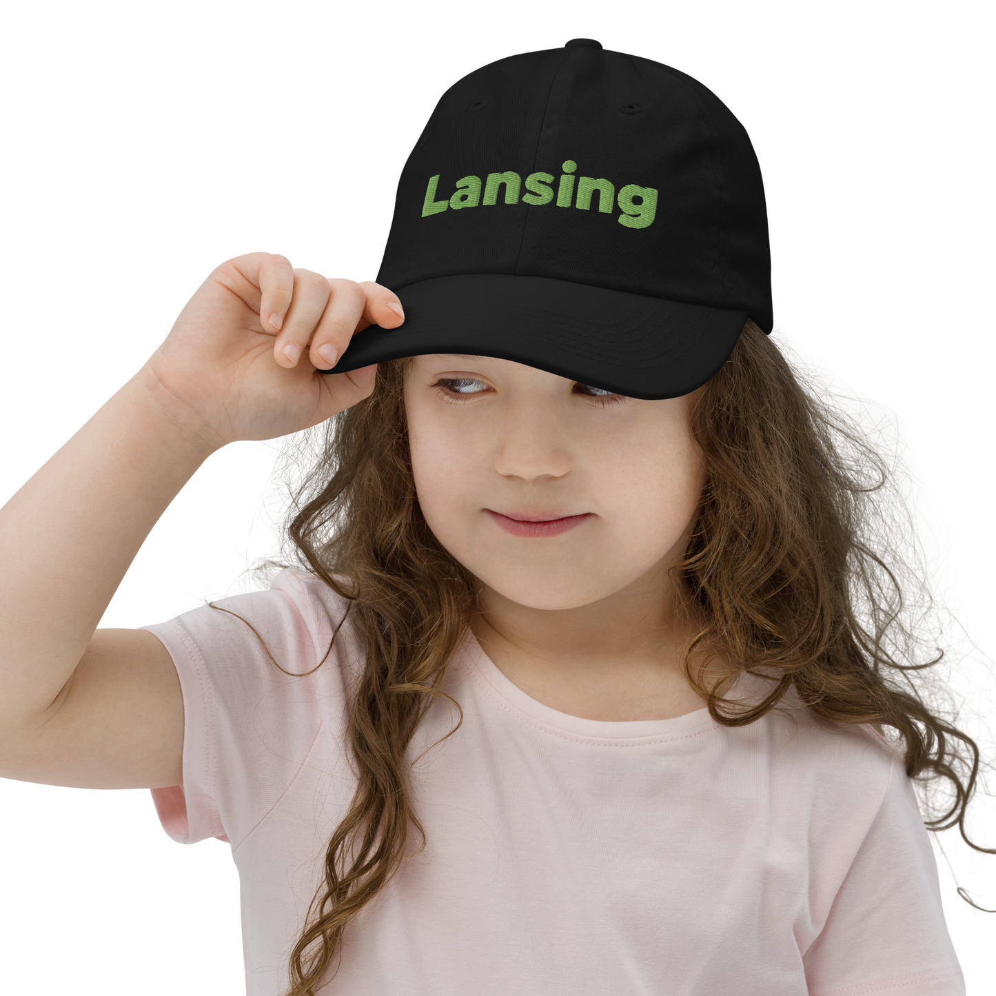 'Lansing' Youth Baseball Cap | Green Embroidery