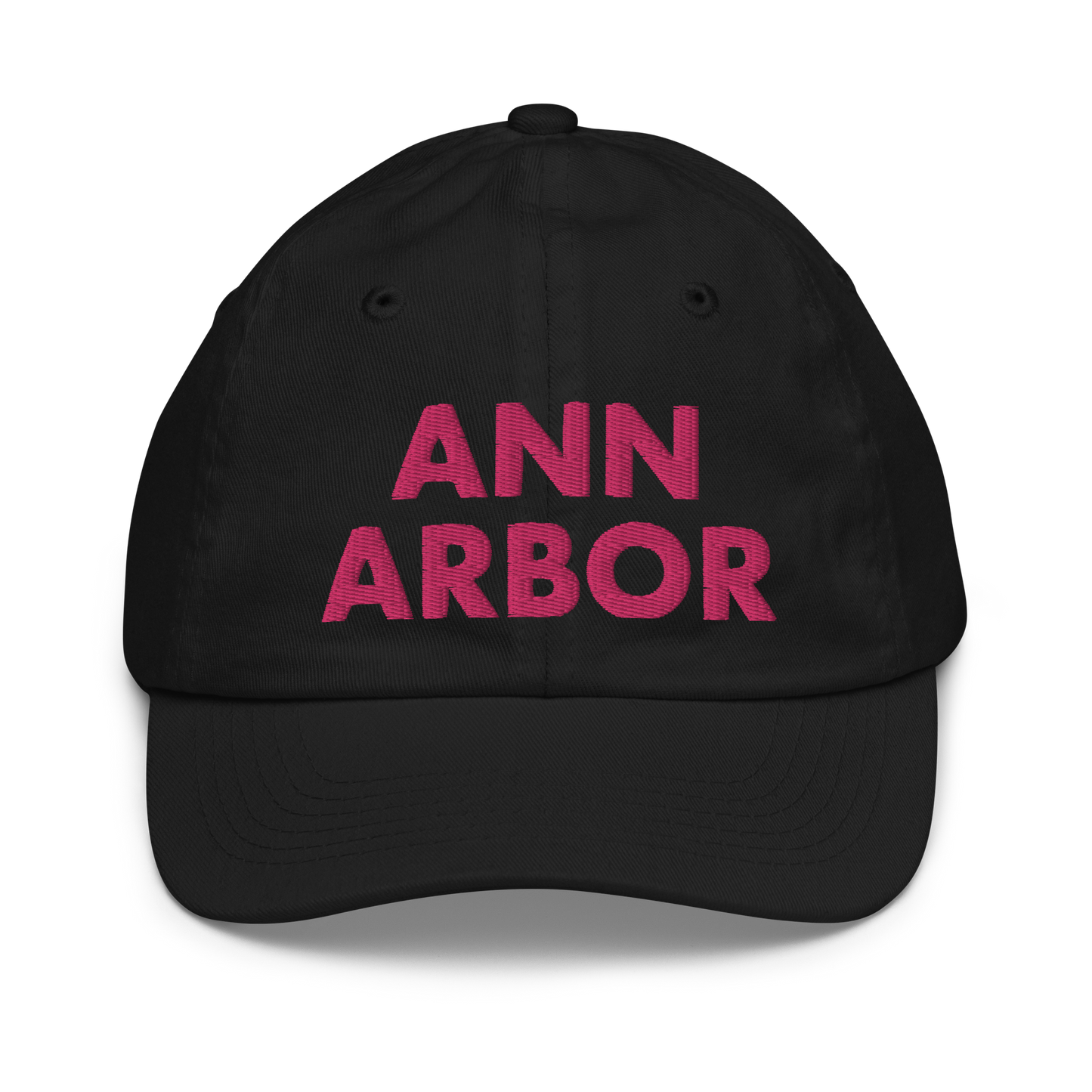 'Ann Arbor' Youth Baseball Cap | Pink Embroidery