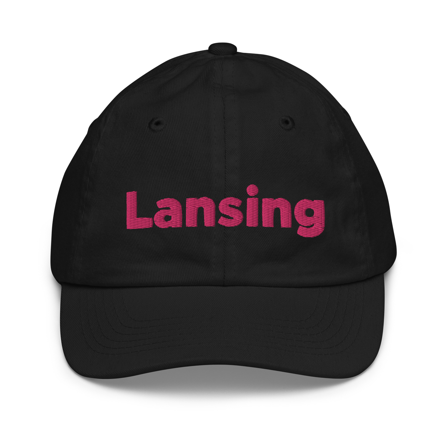 'Lansing' Youth Baseball Cap | Pink Embroidery