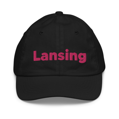 'Lansing' Youth Baseball Cap | Pink Embroidery