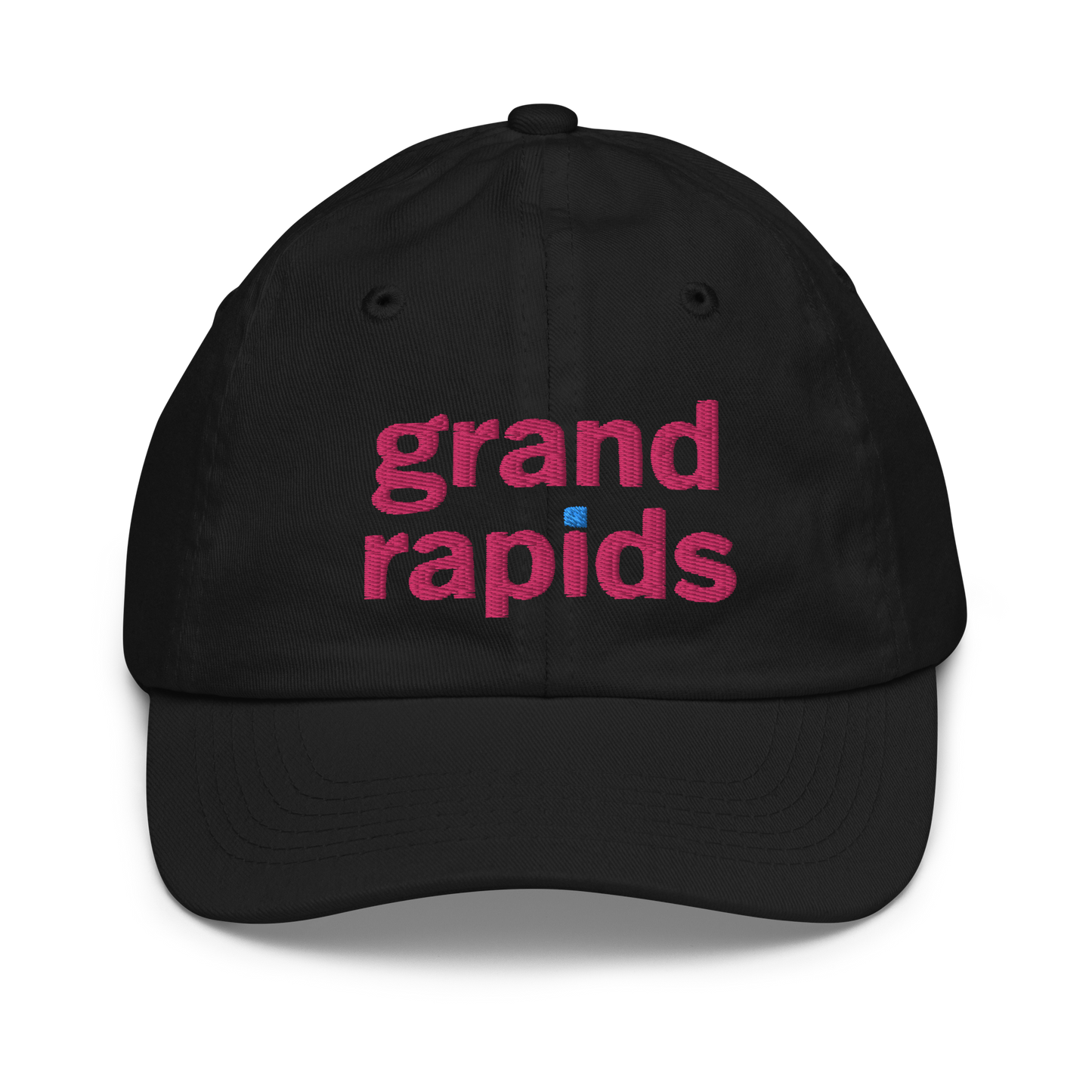 'Grand Rapids' Youth Baseball Cap (Hypermarket Parody) | Pink Embroidery