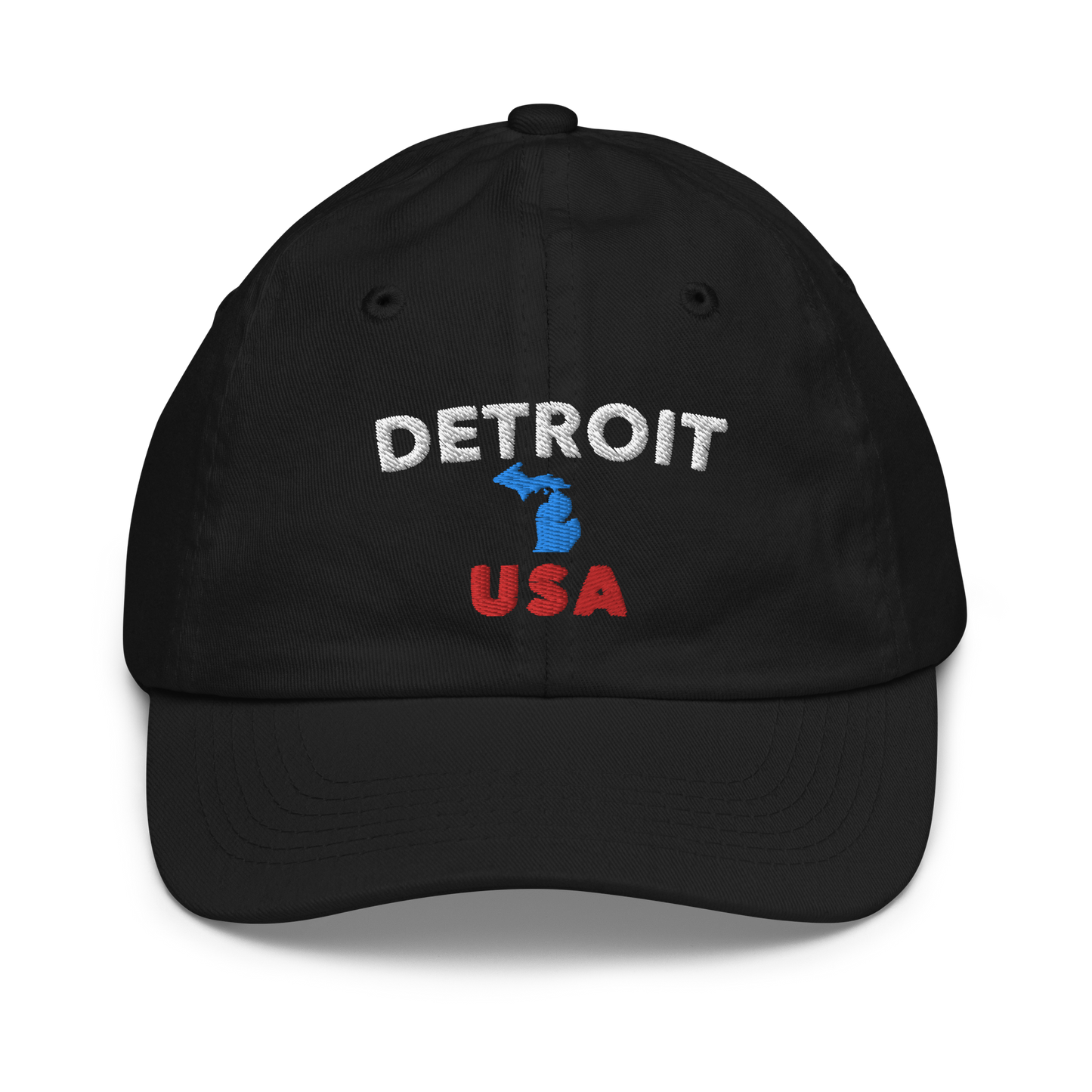 'Detroit USA' Youth Baseball Cap (w/ Michigan Outline)