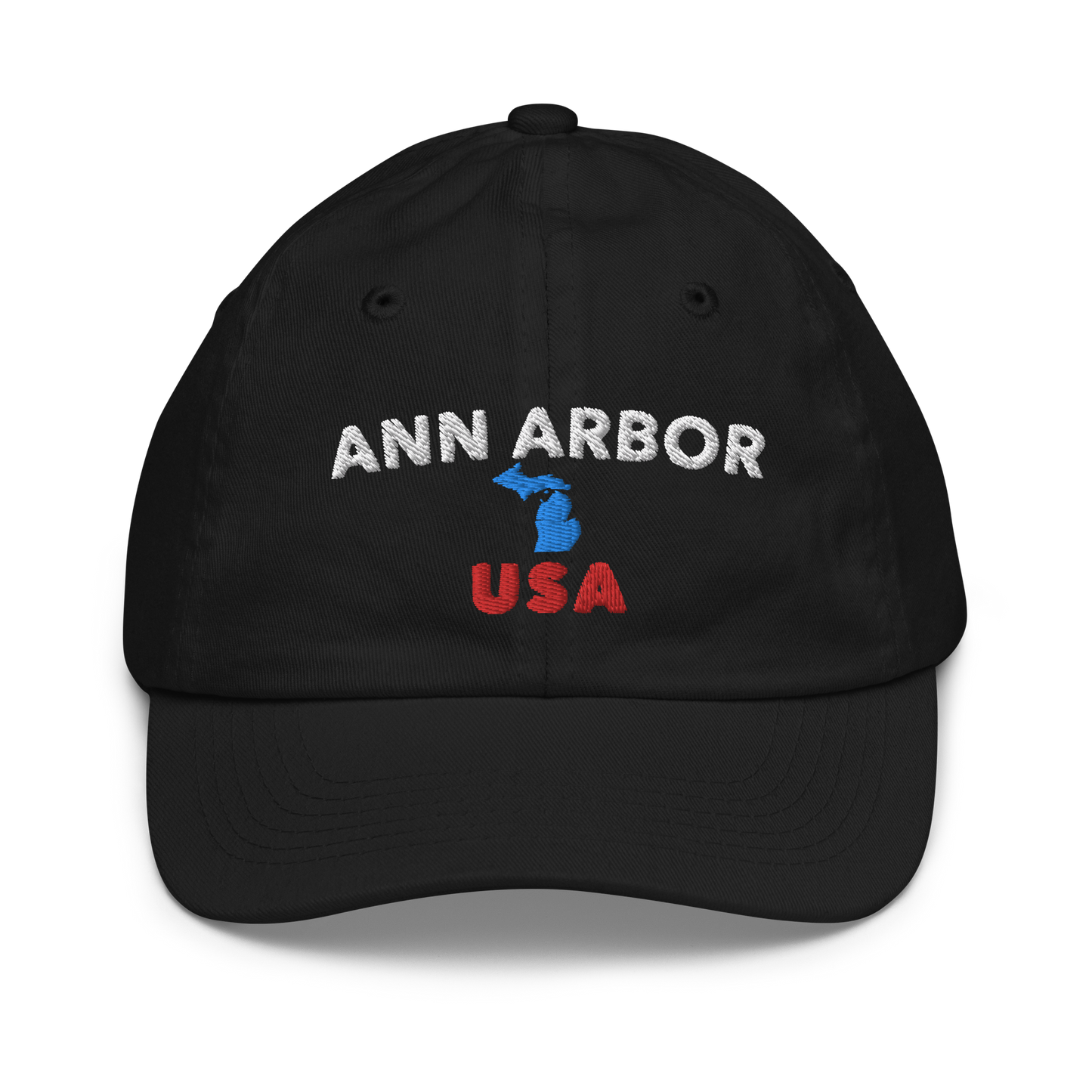 'Ann Arbor USA' Youth Baseball Cap (w/ Michigan Outline)