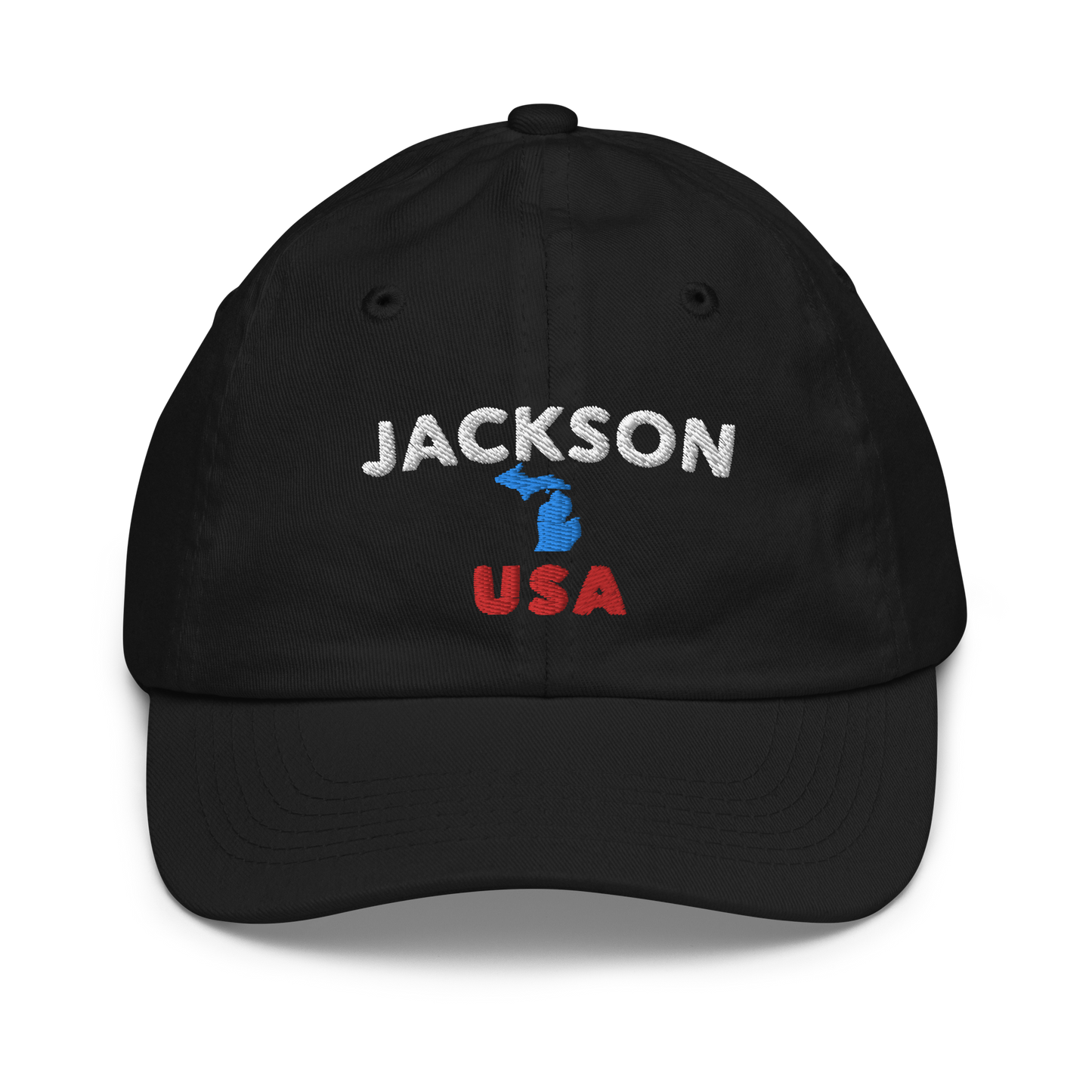 'Jackson USA' Youth Baseball Cap (w/ Michigan Outline)