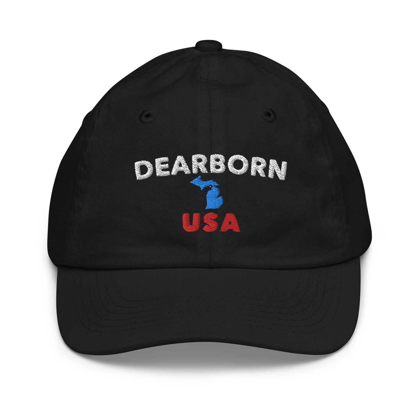 'Dearborn USA' Youth Baseball Cap (w/ Michigan Outline)