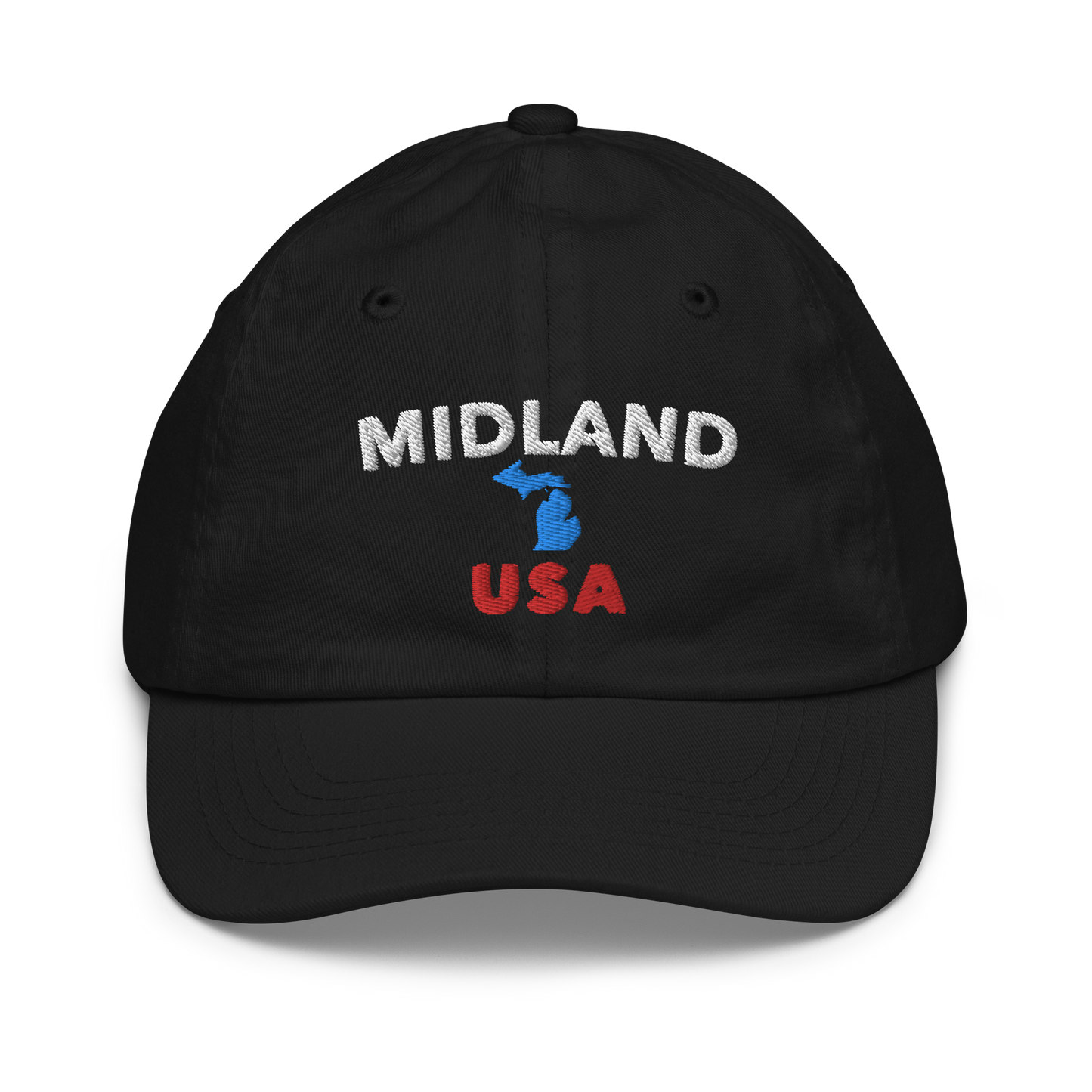 'Midland USA' Youth Baseball Cap (w/ Michigan Outline)