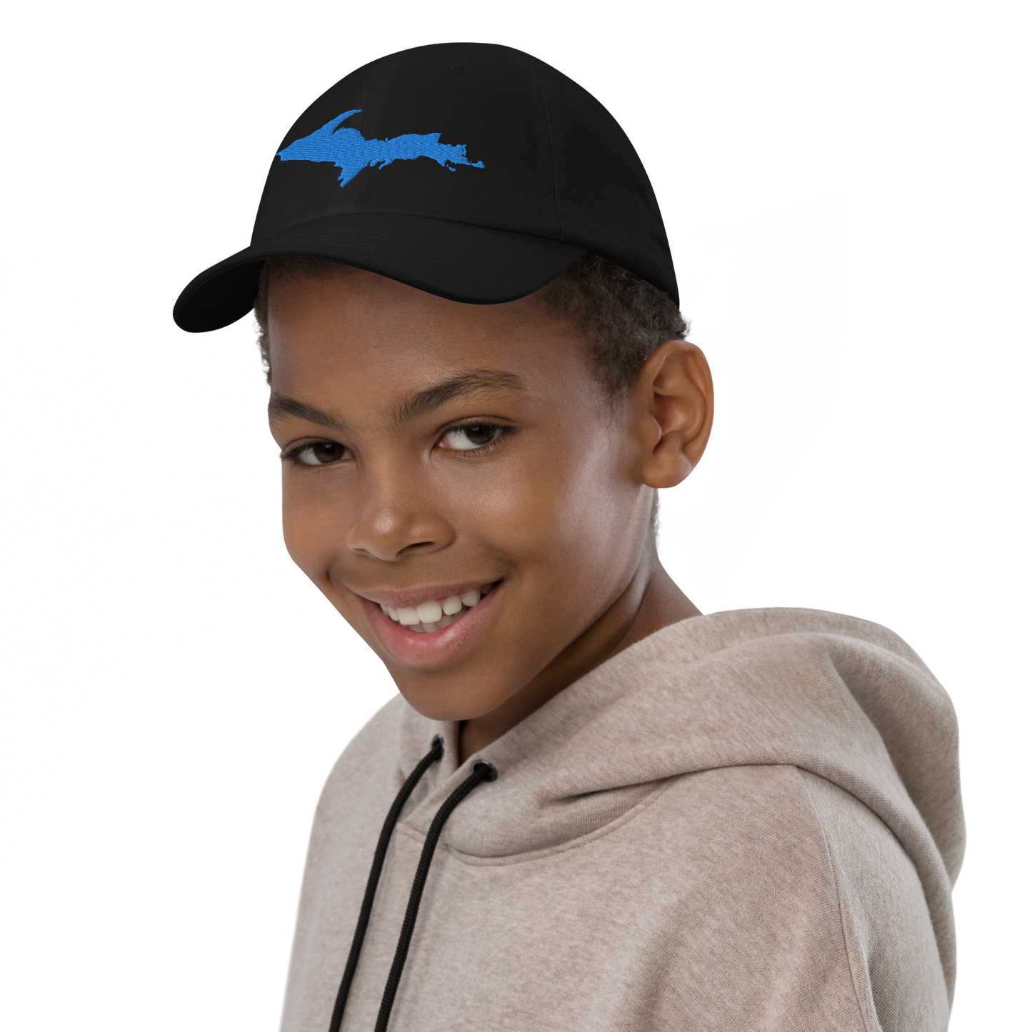 Michigan Upper Peninsula Youth Baseball Cap (w/ Azure UP Outline)