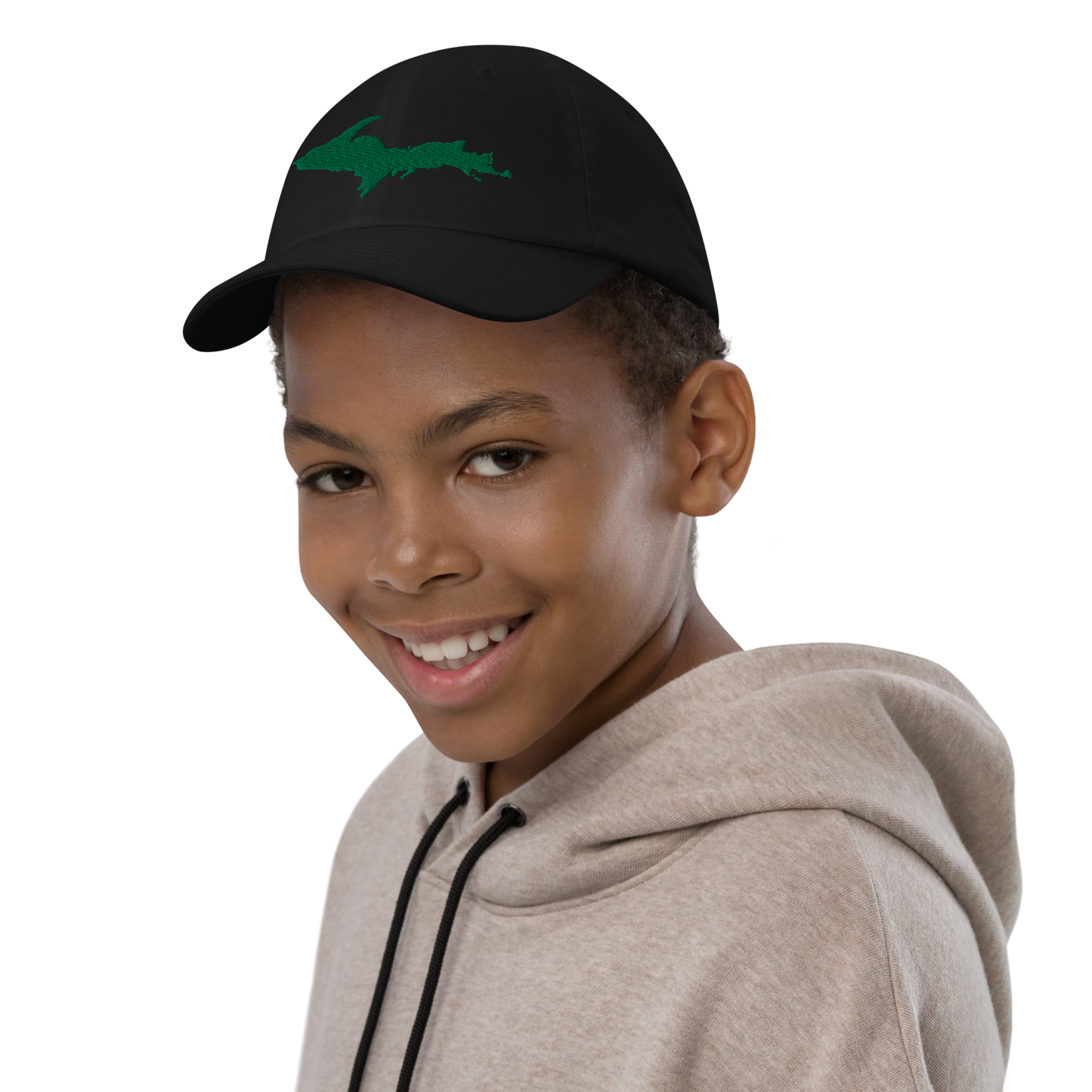 Michigan Upper Peninsula Youth Baseball Cap (w/ Green UP Outline)