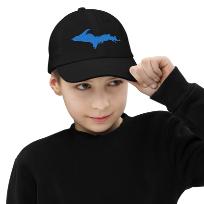 Michigan Upper Peninsula Youth Baseball Cap (w/ Azure UP Outline)