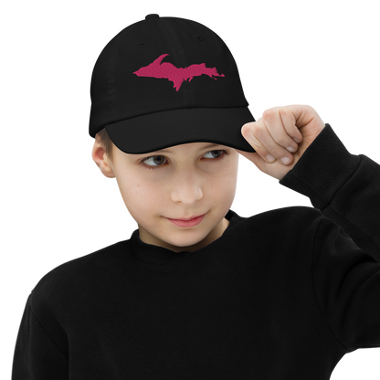 Michigan Youth Baseball Cap (w/ Pink UP Outline)