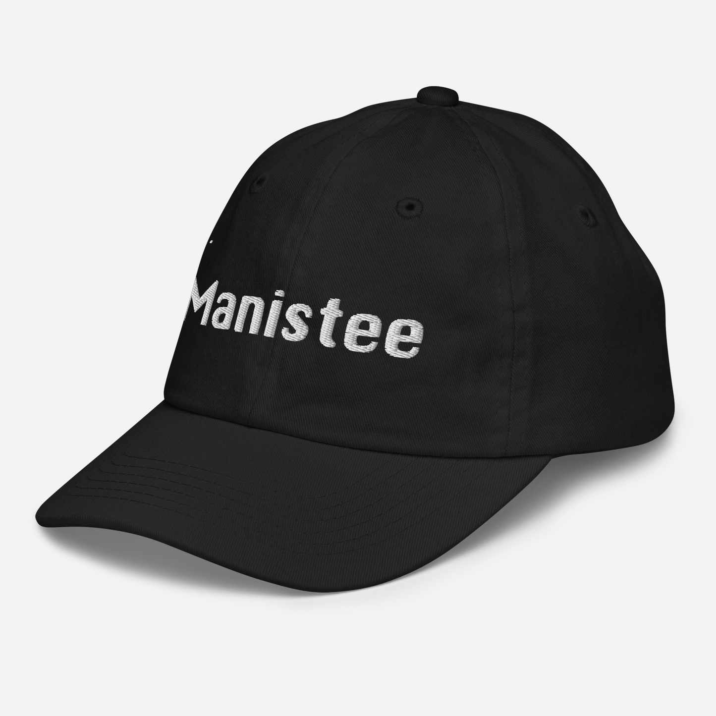 'Manistee' Youth Baseball Cap | White/Navy Embroidery