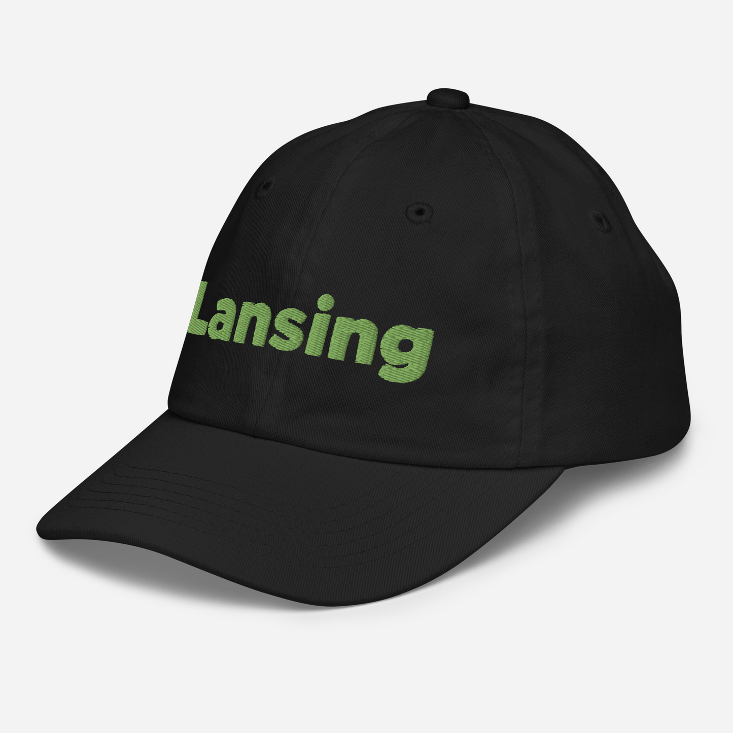 'Lansing' Youth Baseball Cap | Green Embroidery