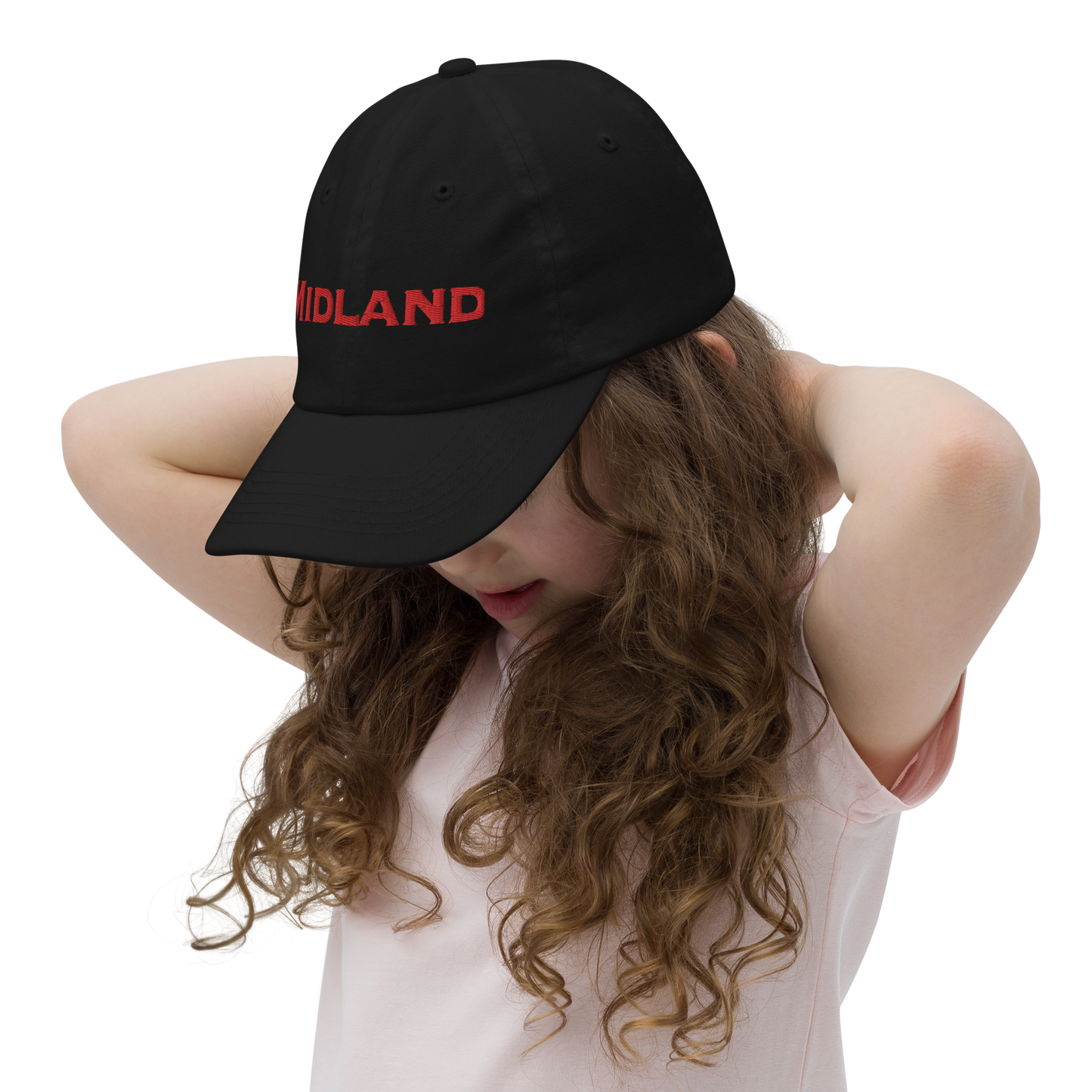 'Midland' Youth Baseball Cap | Red Embroidery