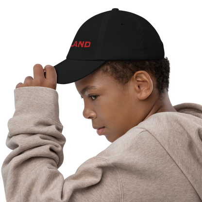 'Midland' Youth Baseball Cap | Red Embroidery