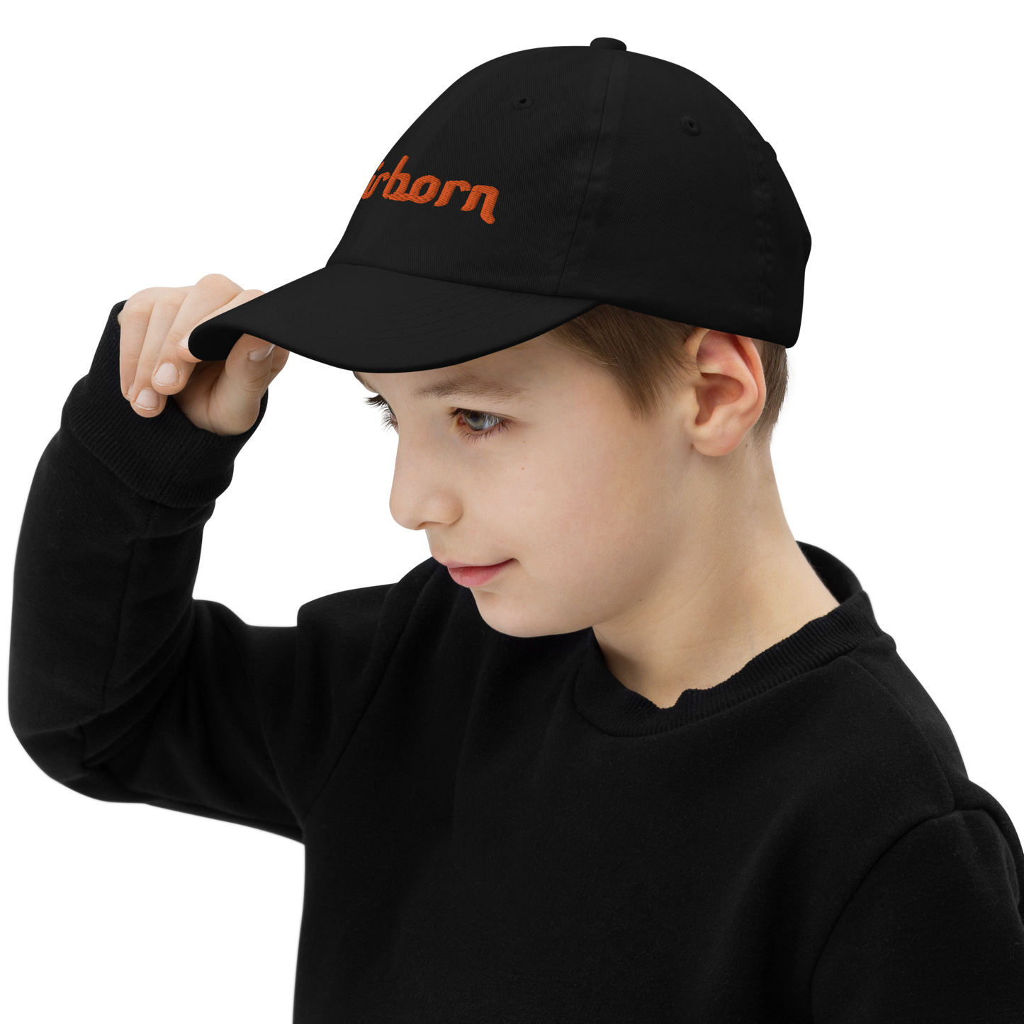 'Dearborn' Youth Baseball Cap | Orange Embroidery