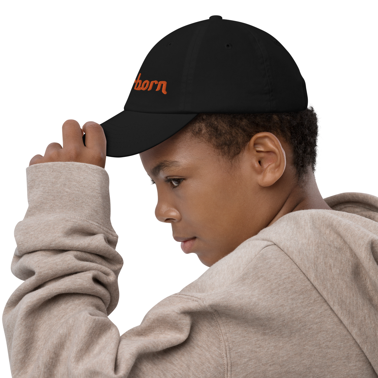 'Dearborn' Youth Baseball Cap | Orange Embroidery