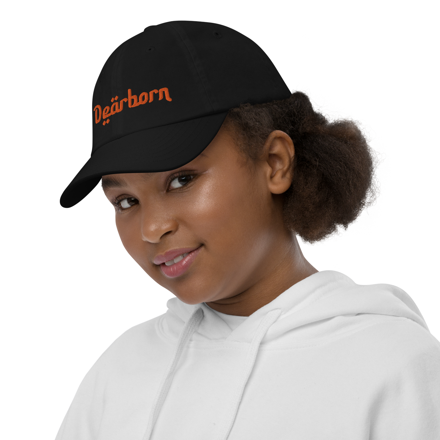 'Dearborn' Youth Baseball Cap | Orange Embroidery