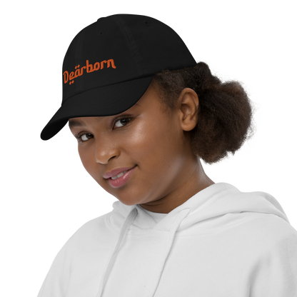 'Dearborn' Youth Baseball Cap | Orange Embroidery