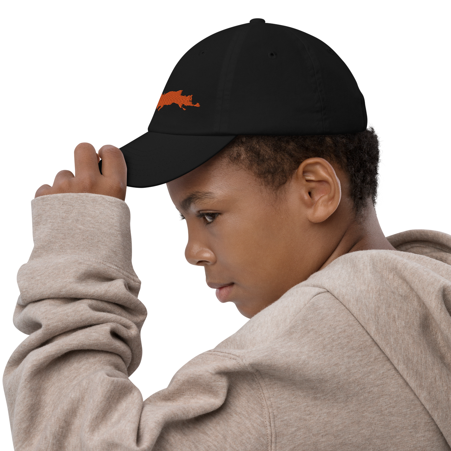 Michigan Upper Peninsula Youth Baseball Cap (w/ Orange UP Outline)