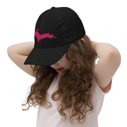 Michigan Youth Baseball Cap (w/ Pink UP Outline)