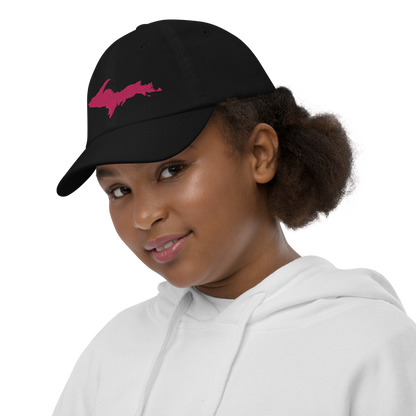 Michigan Youth Baseball Cap (w/ Pink UP Outline)