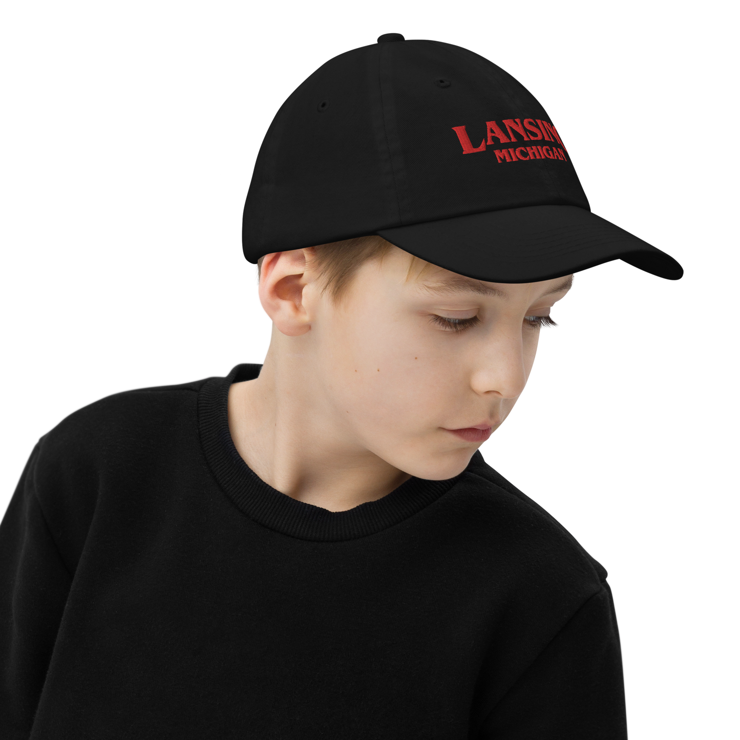 'Lansing Michigan' Youth Baseball Cap (1980s Drama Parody)