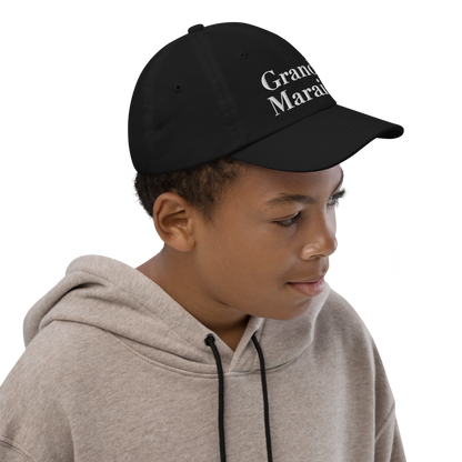 'Grand Marais' Youth Baseball Cap | White/Black Embroidery