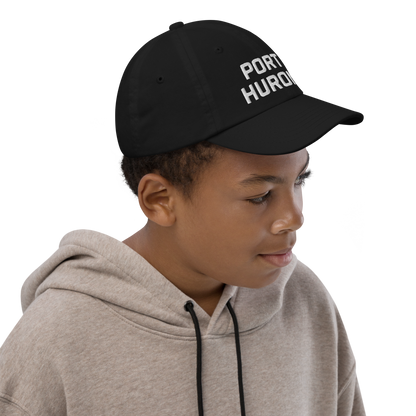 'Port Huron' Youth Baseball Cap | White/Navy Embrodiery