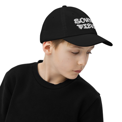 'Southfield' Youth Baseball Cap | White/Black Embroidery